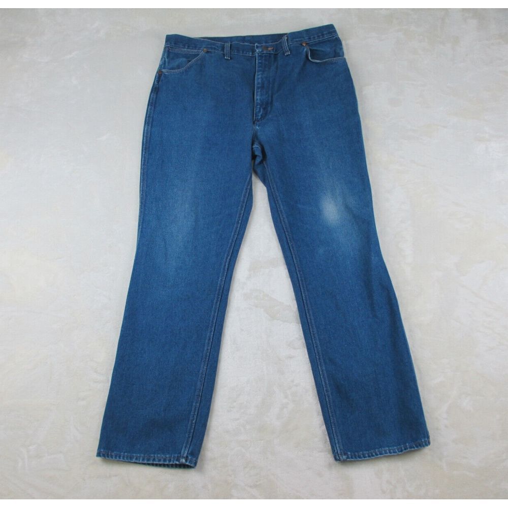 VINTAGE Wrangler Pants Mens 40 Blue Denim Jeans Western Pockets‎ Casual 30X32*